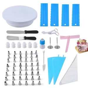 Set 70 Piese Ustensile pentru Ornare Prajituri, Flippy, din Plastic si Otel Inoxidabil, Multicolor - Img 4