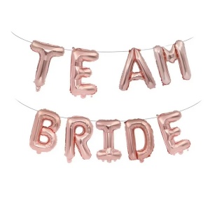 Set Baloane din Folie Metalizata, Flippy, Model Team Bride, Litere de 40 cm, Tema Iubire, Baloane Party, Ambalaj Individual, Pai Inclus, Umflare cu Aer sau Heliu, Roz - Img 5