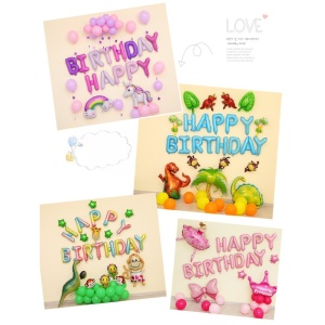 Set baloane folie Flippy, Happy Birthday, 40 cm, baby blue - Img 5