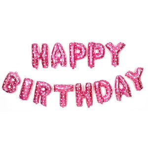 Set baloane folie Flippy, Happy Birthday, 40 cm, roz - Img 2
