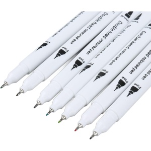Set Carioci pe Baza de Apa, Flippy, 2 in 1, pentru Pictura, Caligrafie, 100 Culori, Penar Negru, Corp Carioca Alb, 23.5 x 19.5 x 7.5 cm, Multicolor - Img 3