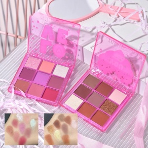 Set de Machiaj, KEVIN & COCO, 22 Culori, Model Lalele, 2 Palete de Farduri, 2 Lip Gloss-uri, 2 Lip Stick-uri, 1 Oglinda Inimioara, 15.7 x 21 x 4 cm, Multicolor - Img 5