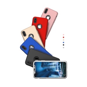 Set Husa si Folie de Protectie, Flippy, Compatibila cu Apple iPhone X, Full Cover 360°, Plastic + Sticla, Argintiu - Img 5