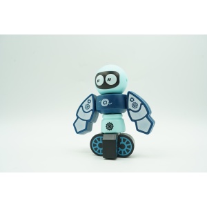 Set inteligent de blocuri magnetice pentru copii, 7 piese, cutie depozitare, robotel, albastru - Img 12