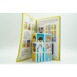 Set inteligent de cuburi magnetice pentru copii, 6 piese, cutie depozitare, puzzle joburi, +3 ani, multicolor - Img 10