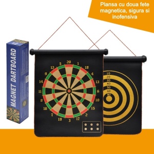 Set Joc Darts Flippy, Doua Fete pentru Joc, 6 Sageti Incluse, Magnetic, Dimensiuni 37 x 40 cm, Design clasic, Multicolor - Img 7