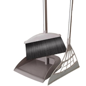 Set matura, faras cu coada si matura silicon, Flippy, Pentru uz casnic, Plastic/Otel, Gri, 90 x 72 x 100 cm - Img 1