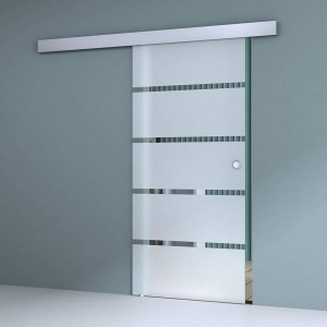 Set usa glisanta sticla design RS120, sablat cu design, 85x205x0.8 cm - Img 2