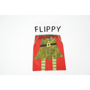 Sort Craciun, Flippy, cu model de elf, rosu, pentru adulti, poliester - Img 6