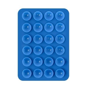 Suport Adeziv Universal, Flippy, pentru Telefon/Tableta, cu 24 Ventuze, potrivit pentru Tik-Tok/Selfie/Vizionare Video, din Silicon, 8 x 5.5 x 1 cm, Albastru - Img 5