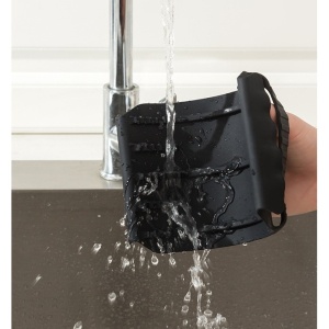 Suport de Silicon Multifunctional de Mana, Flippy, pentru Cuptor, Alimente Fierbinti, Carne, Izolare Termica, Anti-alunecare, 18x12x1.5 cm, Negru - Img 3