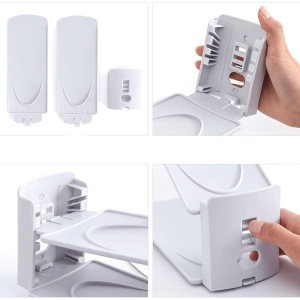 Suport pentru Pantofi, Flippy, din Plastic, Reglabil, 2 Niveluri, 27 x 10 x 20 cm, Alb - Img 2