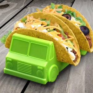 Suport pentru Taco, Flippy, Model Autobuz, 14 x 7.5 x 6.5 cm, din PP, Verde - Img 3