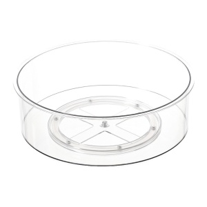 Suport Rotativ pentru Condimente, Flippy, Multifunctional, Rotund, 360 de Grade, pentru Bucatarie, Plastic, 30.5x30.5x10 cm, Transparent - Img 1