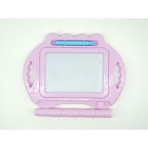 Tabla Magnetica pentru desen Flippy, Pix, forma dreptunghi, dimensiuni 23x17 cm, Dezvolta Creativitatea, cu picioare suport, Roz Pal - Img 5