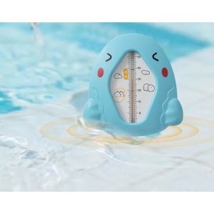Termometru pentru Baie, Flippy, Plutitor, Rezistent la apa, Multifunctional, Model Gaina, 10.5x10.5x2.5 cm, Albastru - Img 3