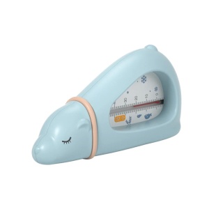Termometru pentru Baie, Flippy, Plutitor, Rezistent la apa, Multifunctional, Model Urs Polar, 15x7.5x4 cm, Albastru