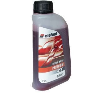 ULEI PREMIUM , AMESTEC 2T ,ROSU , 0.5L Elefant - Img 2
