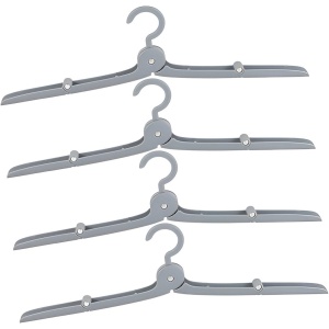 Umeras Pliabil de Calatorie, Flippy, Mini Cuier Portabil pentru Haine, Suport de Uscare, 14x7x1.4cm, Gri - Img 4