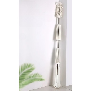 Uscator de Rufe Vertical, Flippy, 3 Niveluri, Pliabil, din ABS+PP+Otel Inoxidabil, Rotire 360 Grade, 178.7 x 75 cm, Alb - Img 2