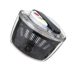 Uscator Manual pentru Salata si Verdeturi, Flippy, Plastic, 16x15x21 cm, Capacitate 3L, Negru - Img 6