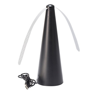 Ventilator Exterior, Flippy, Repelent pentru Muste/Tantari, Cablu USB, Slot Baterii, 9 x 9 x 20 cm, Negru - Img 2