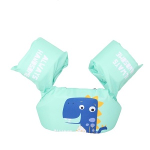 Vesta de salvare pentru copii cu aripioare de inot, Flippy, Verde, Model dragon - Img 2