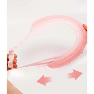 Viziera de Protectie Baie Pentru Copii, Fippy, Model Coronita, Dimensiune ajustabila, Durabil, Usor de curatat, Impotriva Samponului, pentru Ochi si Urechi, TPE+PP, 24x22 cm, Roz - Img 5