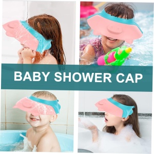 Viziera de Protectie Baie Pentru Copii, Fippy, Model Purcelus, Dimensiune ajustabila, Durabil, Usor de curatat, Impotriva Samponului, pentru Ochi si Urechi, TPE+PP, 23x23 cm, Roz - Img 11