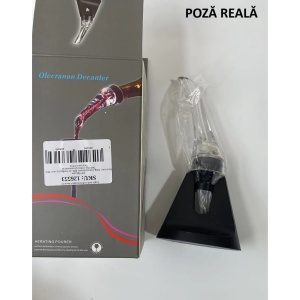 Aerator cu Turnator de Vin 2in1, Flippy, Decantare, Anti-Picurare, Fara Scurgere, 18x10x8cm, Negru - Img 7