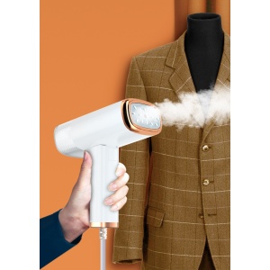 Aparat de Calcat Vertical Portabil cu Abur, Flippy, Putere 1000W, Rezervor de 100 ml, Priza, Functie Anti Calcar si Auto Curatare, Pliabil, 15x17x7.5 cm, Alb - Img 9