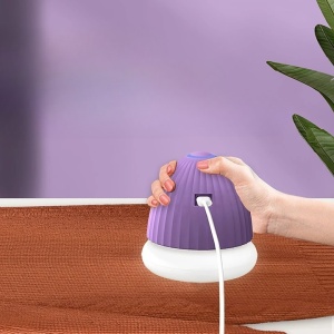 Aparat de Scame 2 in 1, Flippy, Curatare Haine si Lampa de Veghe, 3 Trepte, Incarcare Tip C, 4 W, 9 x 10 cm, Mov - Img 5