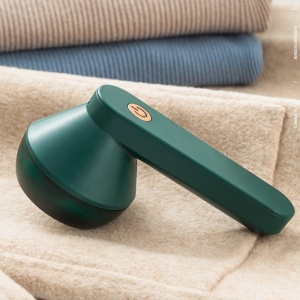 Aparat Pentru Curatat Scame, Par Si Praf, Flippy, Pentru Diferite Tipuri De Material, Cu Lame Din Otel Inoxidabil, Incarcare Prin USB Type-C, Cu Perie De Curatare si Cablu USB Incluse, Verde, 135 x 75 mm - Img 2