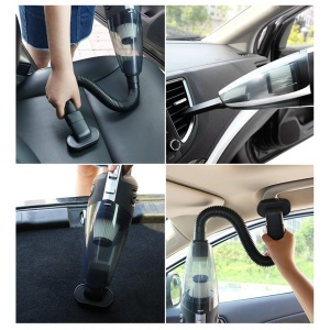 Aspirator de Mana Portabil Turbo, Flippy, pentru Uz Caznic sau Auto, Functie de Aspirare Umeda si Uscata, Incarcare USB, 32.000 rot/min, Putere 120W, Aspirare cu Vid de 4 Bar, 5 Accesorii pentru Spatii Inguste, Negru - Img 11