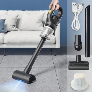 Aspirator Portabil fara Fir, Flippy, Incarcare USB, Pentru Casa si Masina, Autonomie 45 min, Negru - Img 1
