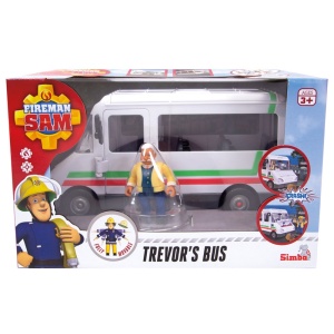 Autobuz Simba Fireman Sam Trevors Bus cu figurina si accesorii - Img 9