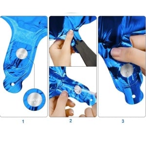 Balon din Folie Flippy, Cifra 4, 81 cm, Pentru Aer sau Heliu, Bulk, Albastru - Img 4