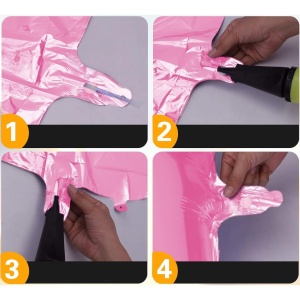 Balon din Folie Flippy, Cifra 6, 81 cm, Pentru Aer sau Heliu, Bulk, Mov - Img 4