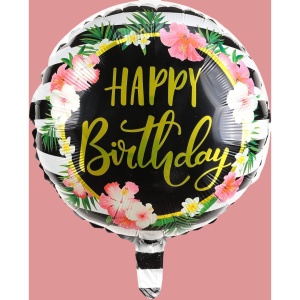 Balon din Folie Metalizata, Flippy, Figurine, Model 4, Happy Birthday, Tematica Aniversare, 45 cm, Ambalaj Individual, Pai Inclus, Umflare cu Aer sau Heliu, Multicolor - Img 4