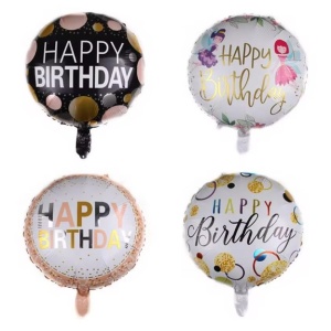 Balon din Folie Metalizata, Flippy, Figurine, Model 6, Happy Birthday, Tematica Aniversare, 45 cm, Ambalaj Individual, Pai Inclus, Umflare cu Aer sau Heliu, Multicolor - Img 5