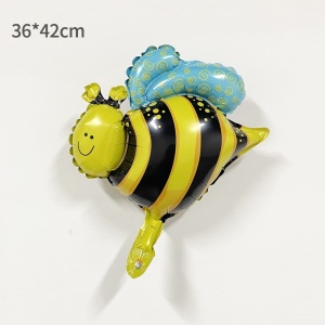 Balon din Folie Metalizata, Flippy, Mini Figurine, Model Albinuță, 36x42cm, Ambalaj Individual, Pai Inclus, Umflare cu Aer sau Heliu, Multicolor - Img 6