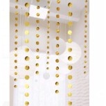 Banner cu Cerculete Atarnate, Flippy, Dimensiune 4 m, Rola de Ata Inclusa, Tematica Iubire, Auriu - Img 1