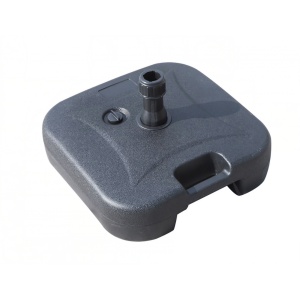 Baza umbrela din plastic, Flippy, patrata, 22 litri, neagra - Img 1