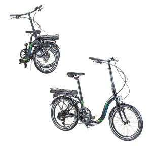 Bicicleta Electrica Pliabila Devron 20122 - 20 Inch, S, Negru/Albastru - Img 2