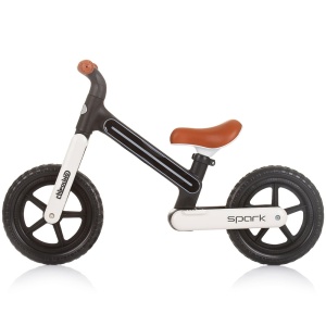 Bicicleta fara pedale Chipolino Spark black white - Img 2