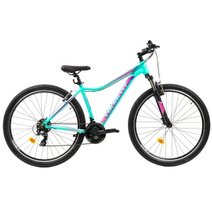 Bicicleta MTB Colinelli COL22, Marimea M, 29 inch, Turcoaz, Schimbator Shimano, 21 Viteze, Cadru Aluminiu, Frane V - Brake - Img 1