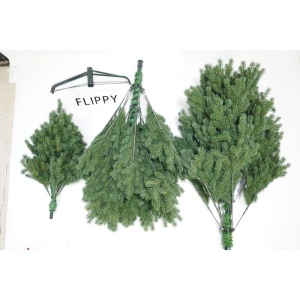 Brad artificial de Craciun, clasic bogat, pentru interior/exterior, inaltime 150 cm, 390 ramuri bogate, Flippy, verde, suport metalic inclus - Img 2