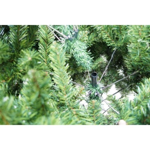 Brad artificial de Craciun tip pin, pentru interior/exterior, inaltime 150 cm, diametru 92 cm, 400 ramuri, Flippy, verde, suport metalic inclus - Img 3