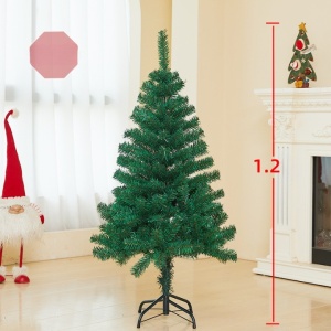 Brad de Craciun artificial cu suport inclus Flippy, 120 cm, 240 ramuri/varfuri, material plastic, suport clasic, fara iluminare, utilizat pentru interior/exterior, verde - Img 2