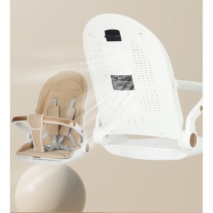 Carucior Sport Flippy 3in1, 6-36 Luni, Reversibil, Pliabil, Tavita pentru Masa, Pozitie de Somn, Centura de Siguranta, Roti 360, Suport Pahar, Copertina pentru Soare, 32x63x95cm, Alb, Model Ursulet - Img 3